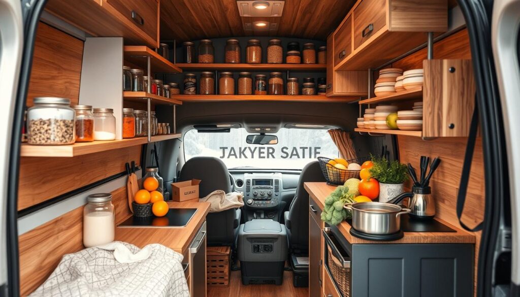 Van Life Cooking and Food Storage